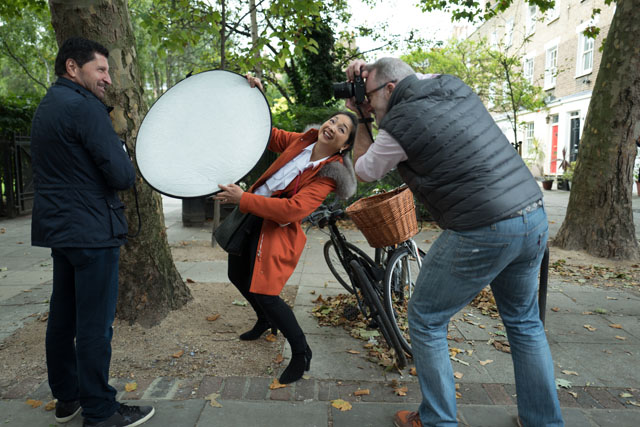 Working hard on portraits in the Overgaard Workshop in London. Photo by Brett Patterson.