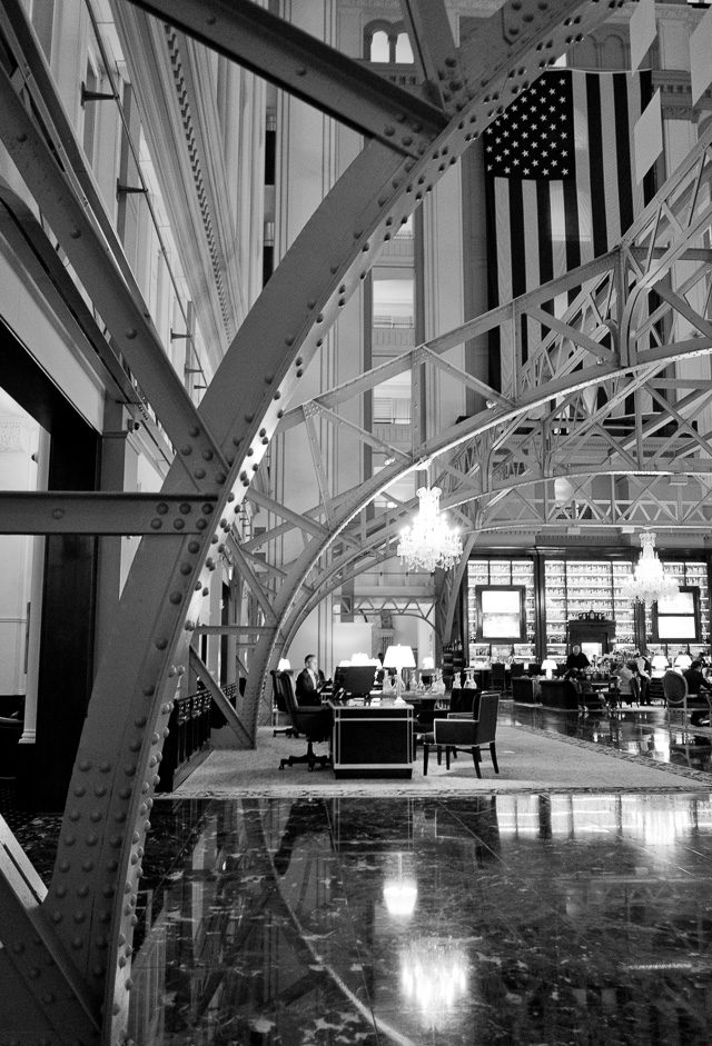Inside the Trump Tower Hotel in DC. It opened November 2016 in the former post office. Leica CL with Leica 18mm Elmarit-TL ASPH f/2.8. © 2018 Thorsten von Overgaard.