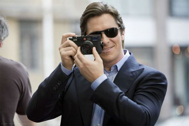 Christian Bale with his Leica 