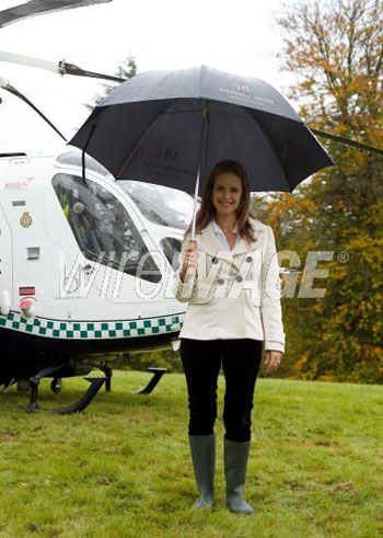 Kelly Preston Visits the Air Ambulance Service of East Grinstead (EXCLUSIVE, Premium Rates Apply) EAST GRINSTEAD, UNITED KINGDOM - OCTOBER 26: American actress Kelly Preston sits in the helicopter cockpit of the Sussex Air Ambulance Service with the crew of doctors and the pilot on October 26, 2008 in East Grinstead, London. The Sussex Air Ambulance attend an average of four incidents a day and have received a grant from the Church of Scientology's Saint Hill Gala Charity Concert 2008, Saint Hill Manor. (Photo by Thorsten Overgaard/WireImage)