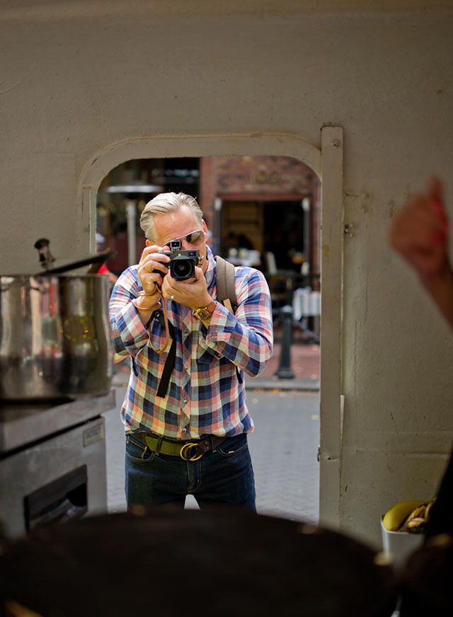 Jeff Berghoff out and about in Vancouver with the Safari Leica M240. © Thorsten Overgaard. 
