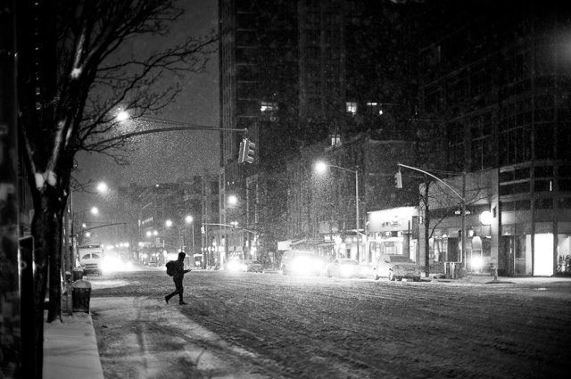 6th Avenue 04 AM in New York during the 2016 Blizzard. Leica M 240 with Leica 50mm Noctilux-M ASPH f/0.95. © 2016 Thorsten von Overgaard. 