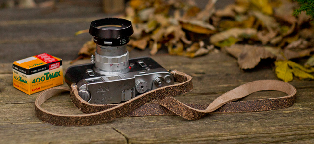 Leica M4 with Nevada black leather strap from Tie Her Up