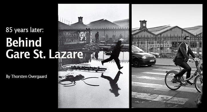 Revisiting the scene of the famous Henri Cartier-Bresson photograph Behind Gare St. Lazare 85 years later