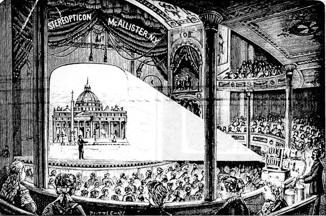 Lantern slideshow in 1897.