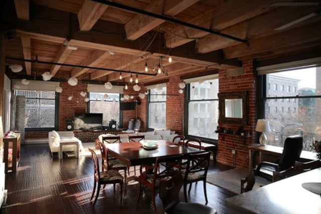 Our beautiful restored warehouse apartment in an old factory. 