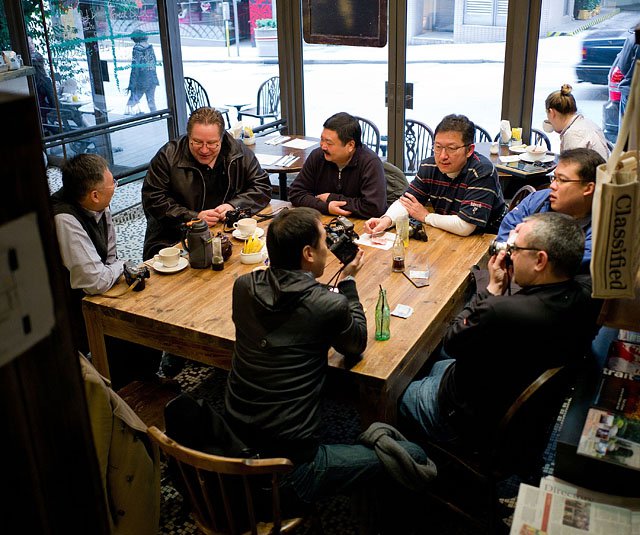 Coffee Break at Classifieds on Hollywood Road, Hong Kong, January 2011.