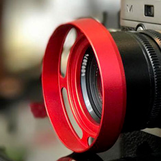 E43 RED ventilated lens shade