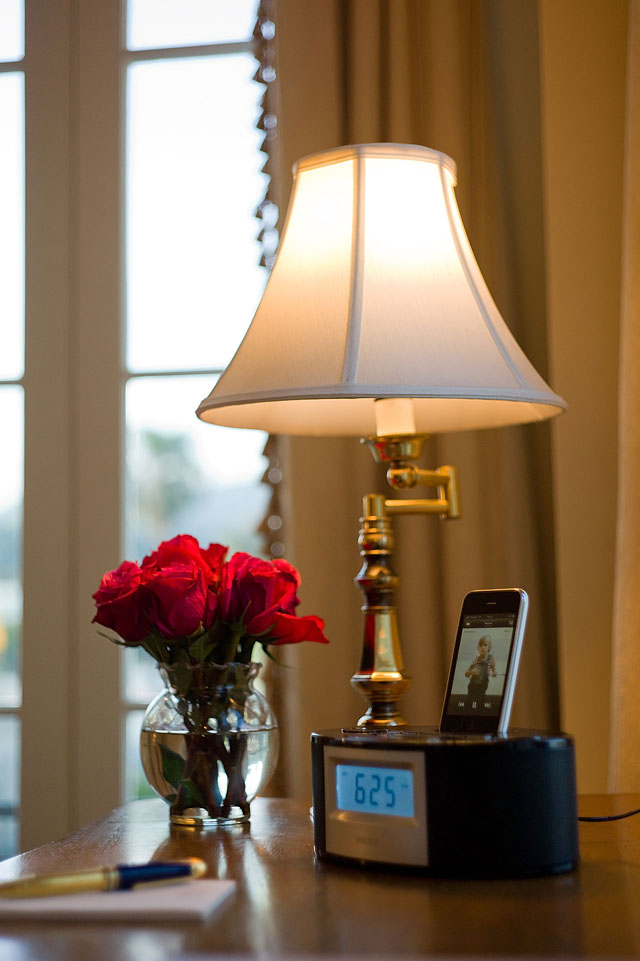 Hotel room at The Manor Hotel with a view to the Hollywood sign. Leica M9 with Leica 50mm Summicron-M f/2.0