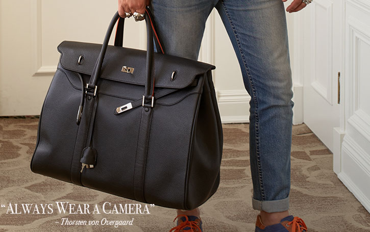 A larger-than-life carry-on document bag, or simply a nice travel bag. 