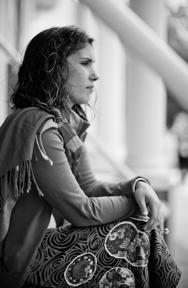 Ana was a tourist from Madrid in San Francisco I asked if she would model a bit - and she would. Leica M9 with Leica 50mm Noctilux-M f/1.0 and B&W 8X ND-filter 