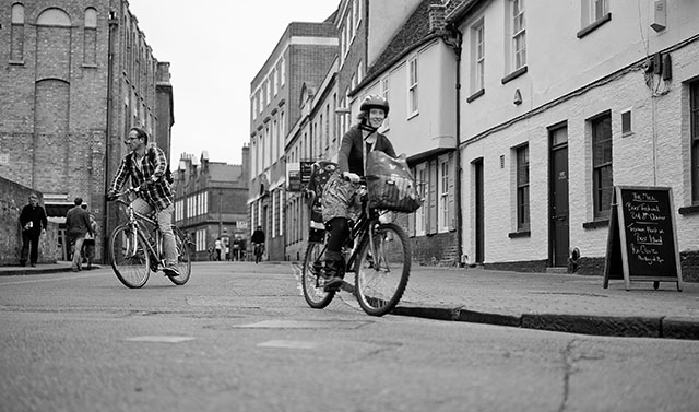 The street seen from the low level by the boats in Cambridge. Leica M Monochrom with Leica 50mm APO-Summicron-M ASPH f/2.0