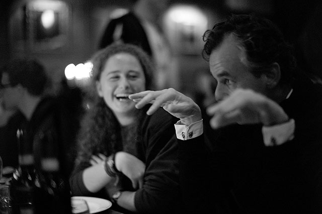 Ernst telling stories at the dinner table. Leica M Monochrom with Leica 50mm Noctilux-M f/1.0