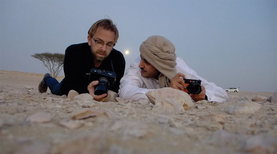 Thorsten Overgaard doing one-on-one in Qatar for a Leica user (film and digital color and monochrom).