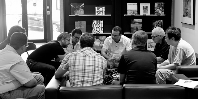 Meetup in the Leica Store Miami, 2013. Leica M 240 with Leica 50mm Noctilux-M ASPH f/0.95.

