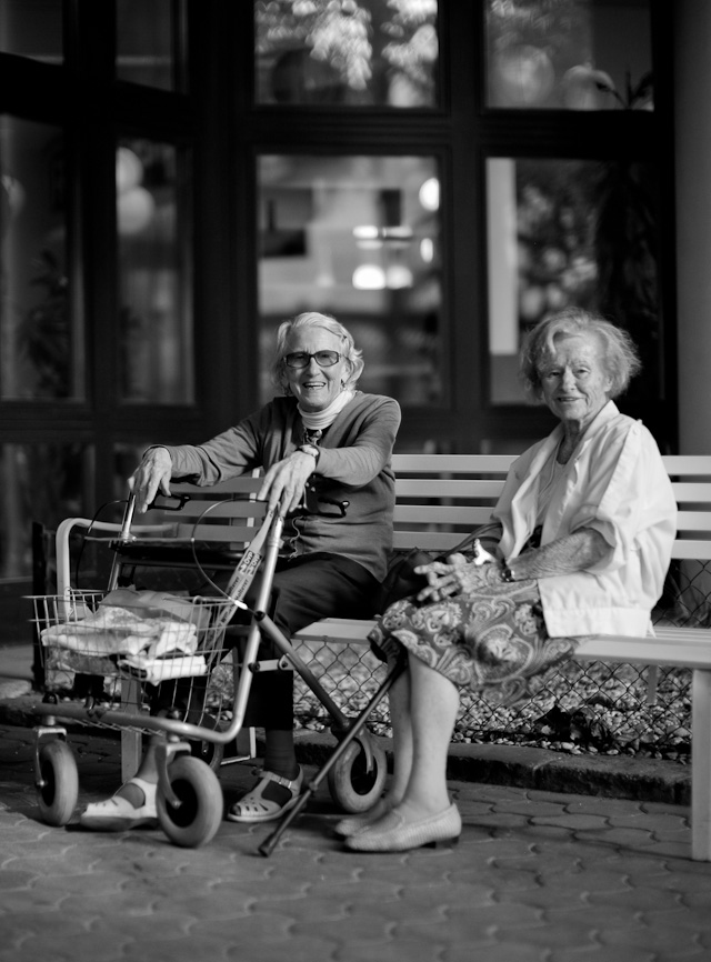 At the end of the day we say these ladies outside a home, quite far from the street and impossible to photograph without them noticing it. We decided we had to have them, and of course we had to ask them - and they were amused to be our subjects. Leica M 240 with Leica 50mm Noctilux-M ASPH f/0.95
