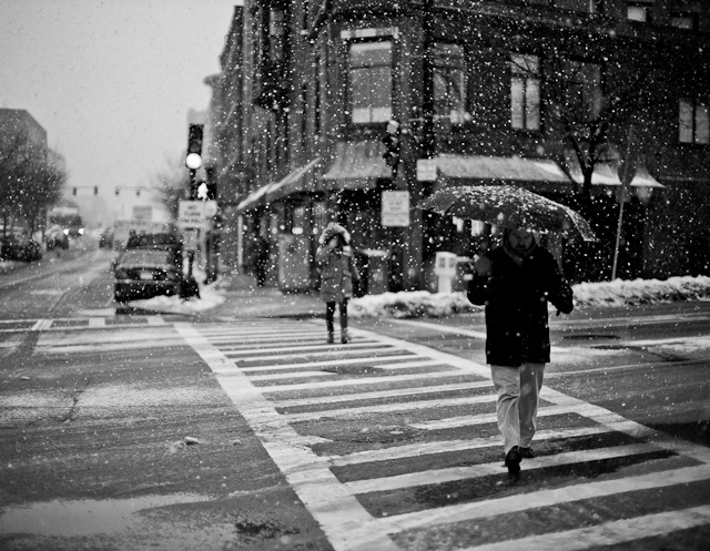 Boston snow. Leica M 240 with 50mm Noctilux-M ASPH f/0.95 