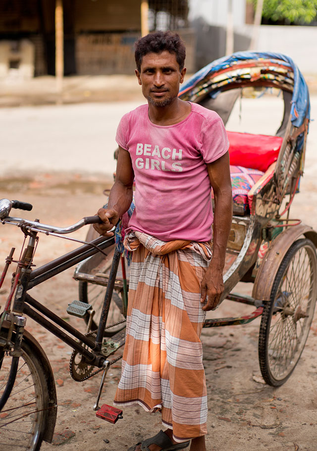 When scouting for a location for a portrait, this fellow stopped up and simply looked at me. I noticed his t-shirt, so I returned his interest with a picture of him. "Beach Girls". Dinajpur, Bangladesh. © 2014 Thorsten Overgaard. Leica M 240 with Leica 50mm Noctilux-M ASPH f/0.95.