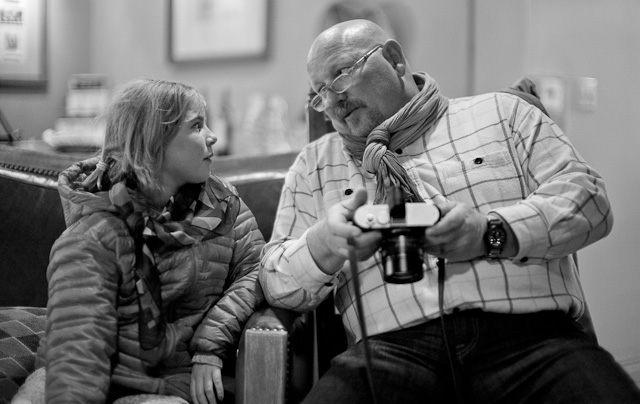 Robin talking about life and cameras with Linford Toy. Leica M 240 with Leica 50mm Noctilux-M ASPH f/0.95.