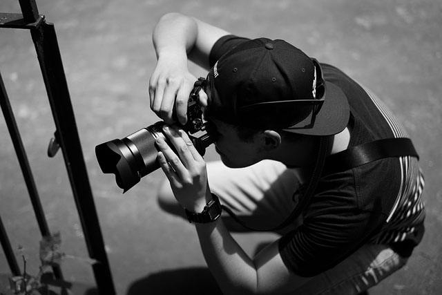 Chris Leung out and about with the Sony at the Overgaard Workshop, © Thorsten Overgaard.