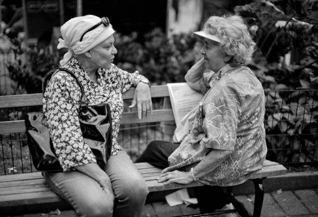 Girl talk. Leica M 246 with Leica 50mm Noctilux-M ASPH f/0.95. © 2016 Thorsten Overgaard.