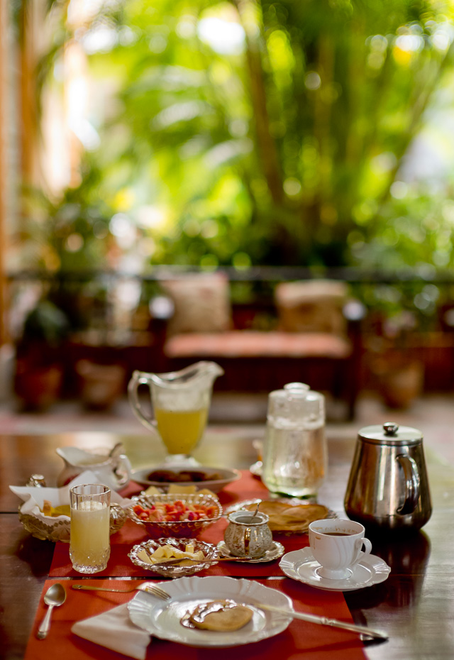 My vegetarian breakfast table in Cuba with fresh juice, milk, honey, eggs and strong muddy coffee. Leica M10 with Leica 50mm Noctilux-M ASPH f/0.95. Copyright 2017-2018 Thorsten von Overgaard.   