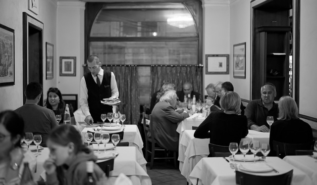 Inside Rome's oldest restaurant, La Campana, that opened in 1518. Leica M10 with Leiac r50mm Summilux-M ASPH f/1.4 BC. © 2017 Thorsten Overgaard. 