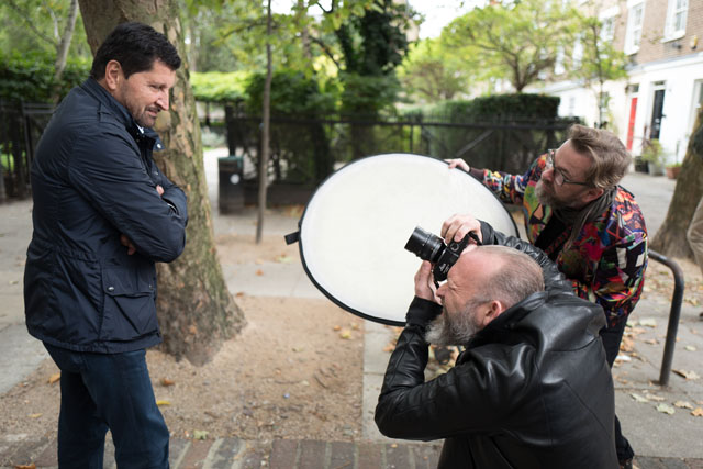 Doing portraits in the Overgaard Portrait Workshop in London. Photo by Brett Patterson.