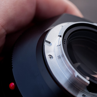 Bayonet lock   On the back of the lens you can see the small tab that the camera locks into to make sure the lens stays on the camera.