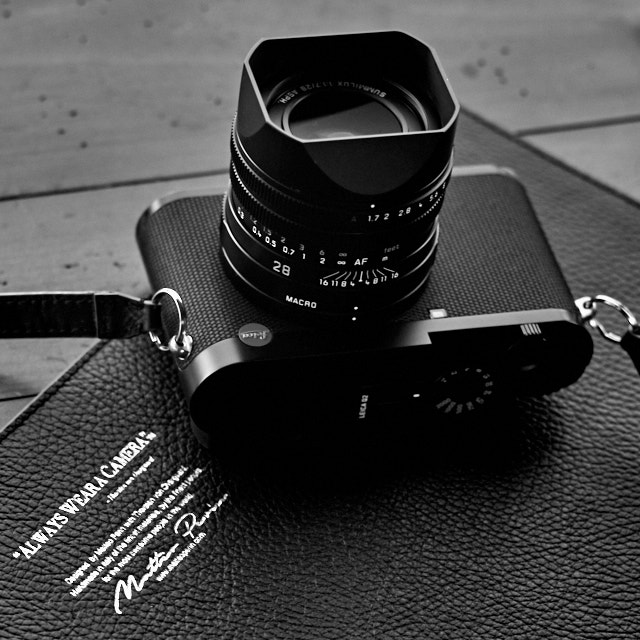 My new "Always Wear a Camera" writing pads in calfskin, handmade in Italy, designed with Matteo Perin, goes into production. We've been making different prototypes over the last six months. Here is the final version with the Leica Q2 that I am writing articles and books about currently. © Thorsten Overgaard. 