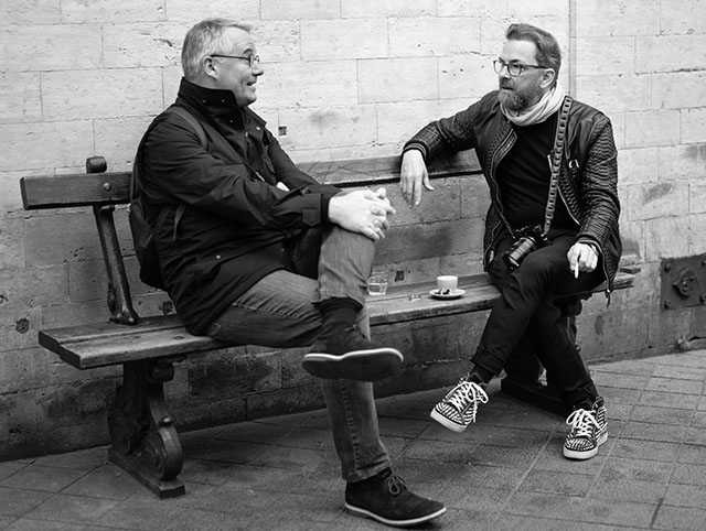 Coffee in Brussels. Note how how many seconds it took before you noticed the camera. Photo: Patrick Verhulst.  