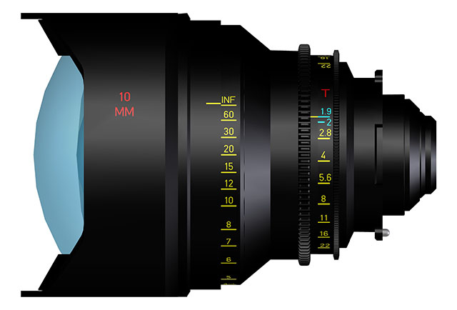 A 10mm Panavision drawing by André de Winter.