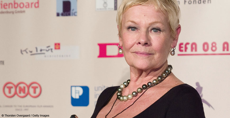 British actress Judi Dench receives an honorary LIFETIME ACHIEVEMENT AWARD at European Film Awards at Forum on December 6, 2008 in Copenhagen, Denmark. Leica R8 DMR with 35-70mm f/2.8 @ f/3.4, 400 ISO, 1/125 sec, Lightroom 2 RAW-conversion. Lit by four big Arri 3200K lights. 
© Thorsten Overgaard. 