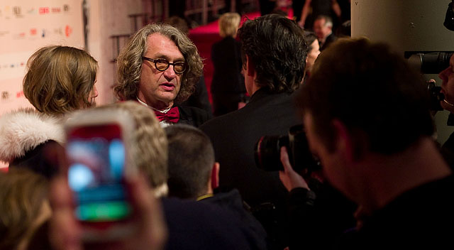 President of EFA, film director Win Wenders and wife arrive at European Film Awards at Forum on December 6, 2008 in Copenhagen, Denmark  (Photo by Thorsten Overgaard/WireImage)