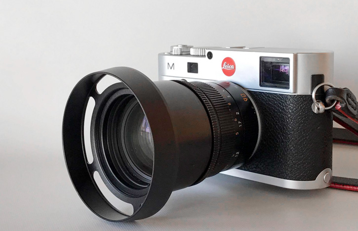Leica 90mm APO-Summicron-M ASPH f/2.0 with ventilated lens shade designed by Thorsten von Overgaard. 