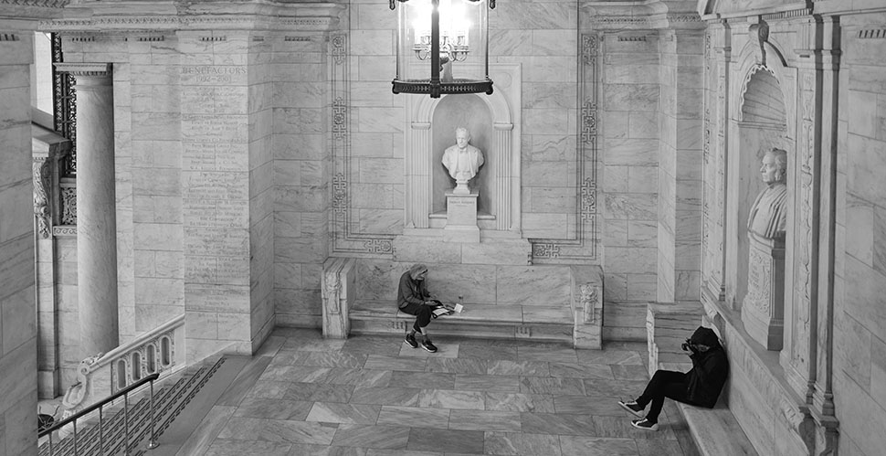 Thorsten von Overgaard photographing at New York Public Library. © Layla Bego.