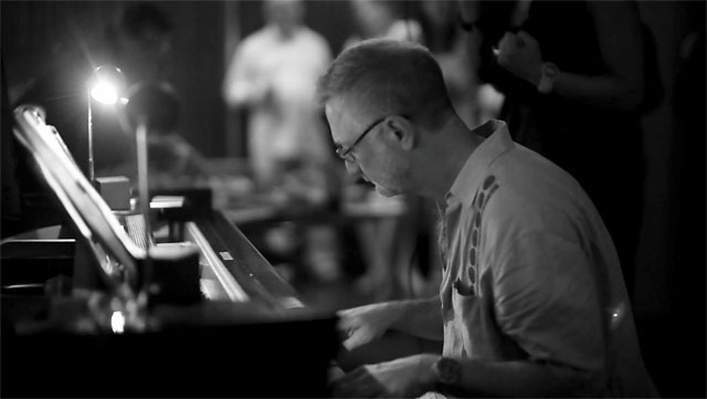 Edward Goldberg on the piano