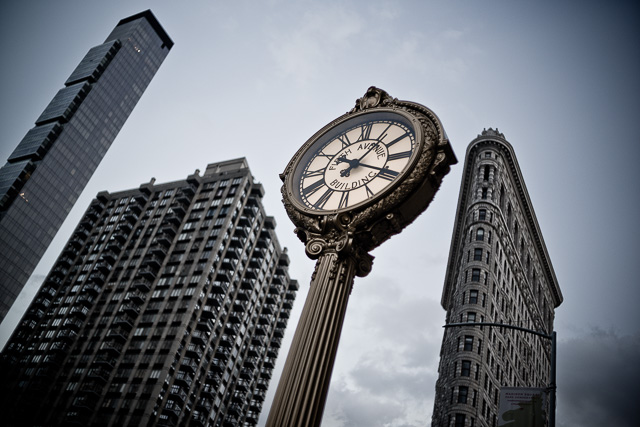 The Fifth Avenue clock outside the LEGO store by Madison Square Park. Leica M10 with Leica 35mm Summilux-M AA f/1.4. © 2017 Thorsten Overgaard. 