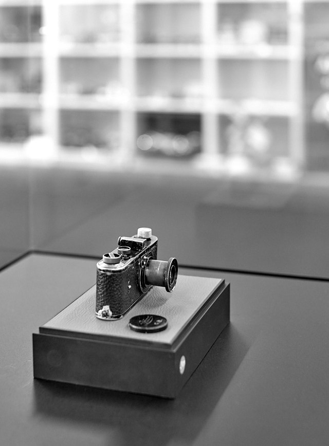 The Leica #105 that was Oskar Barnack's personal camera. The inventor used the camera until 1930, when he gave it to his son, Conrad, and began using a Leica I Model C with interchangeable lenses. It stayed in the family ownership until 1960, when it was sold to a passionate U.S. collector.