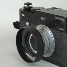 E34 black paint ventilated shade on the Leica 28mm Summaron-M f/5.6 