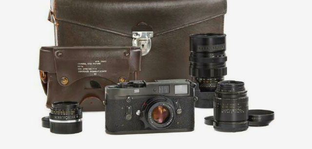 A rare set of Leica KE-7A with Elcan 50mm f/2.0, 66mm f/2.0, 35mm f/20 and 135mm f/2.8. Selling for $155,000 on eBay in 2020.