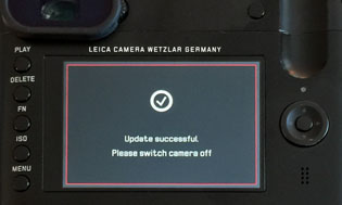 Firmware update finished. 