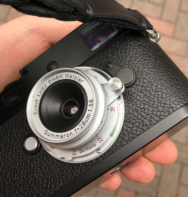 The Leica 28mm Summaron-M f/5.6 was released in a new and current version in 2016. In this picture it's the original version. If you look for one, buy the new model which has very good optics. The original version has a soft look to the pictures. 