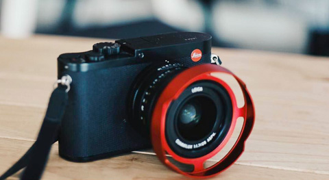 Leica Q RED shade on Leica Q. Photo by Tenzin
