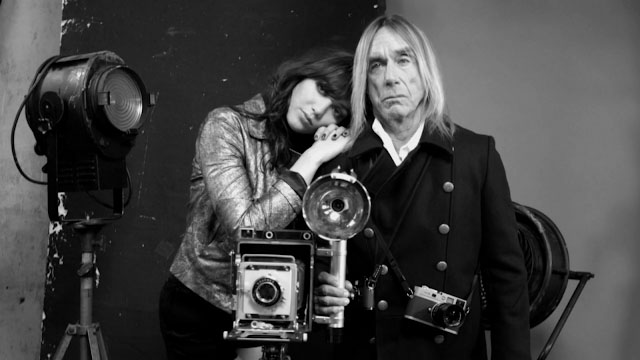 Daisy Lowe and Iggy Pop in the studio with the Leica as mackup.
