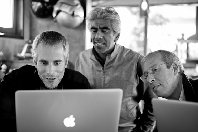 Editing on the houseboat at the Overgaard Workshop in Paris, September 2014