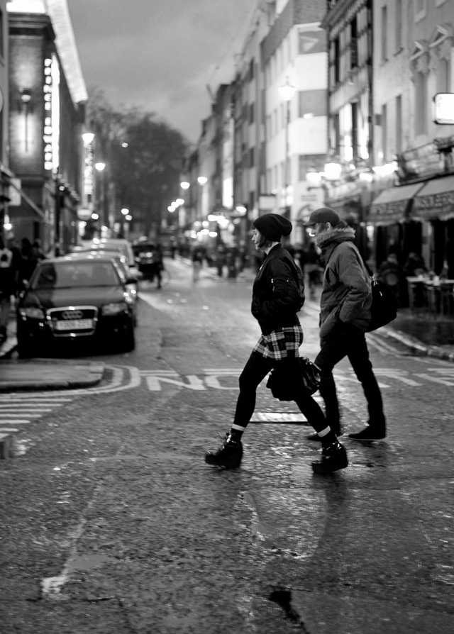 London in the rain. We didn't have snow and it actually wasn't very cold. Leica M 240 with Leica 50mm Summicron-M f/2.0.