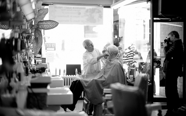 John Parkyn got a haircut in Toronto so we could photograph him. Leica M240 with Leica 50mm Noctilux f/0.95. © Thorsten Overgaard. 

