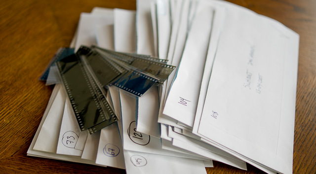 Think old school workflow: Much of the logics in organizing picture archives follows the logics of how it was done when it was film and photo paper. Whenever in doubt, think how you would do it if it was paper and not digital files. In the photo you see some of my negatives that organized in envelopes that has a number and a short description of the event inside, and date. © Thorsten Overgaard.