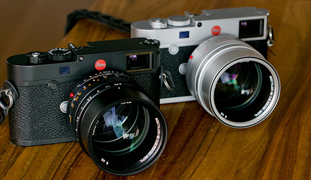 The Leica 50mm Noctilux f/0.95 in black and in silver on Leica M10. © Thorsten Overgaard. 